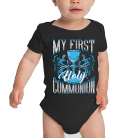 My First Holy Communion Gift Kids Chalice Girls Blue Boys Baby Bodysuit | Artistshot