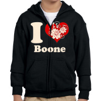 I Heart Boone North Carolina Floral T Shirt Youth Zipper Hoodie | Artistshot