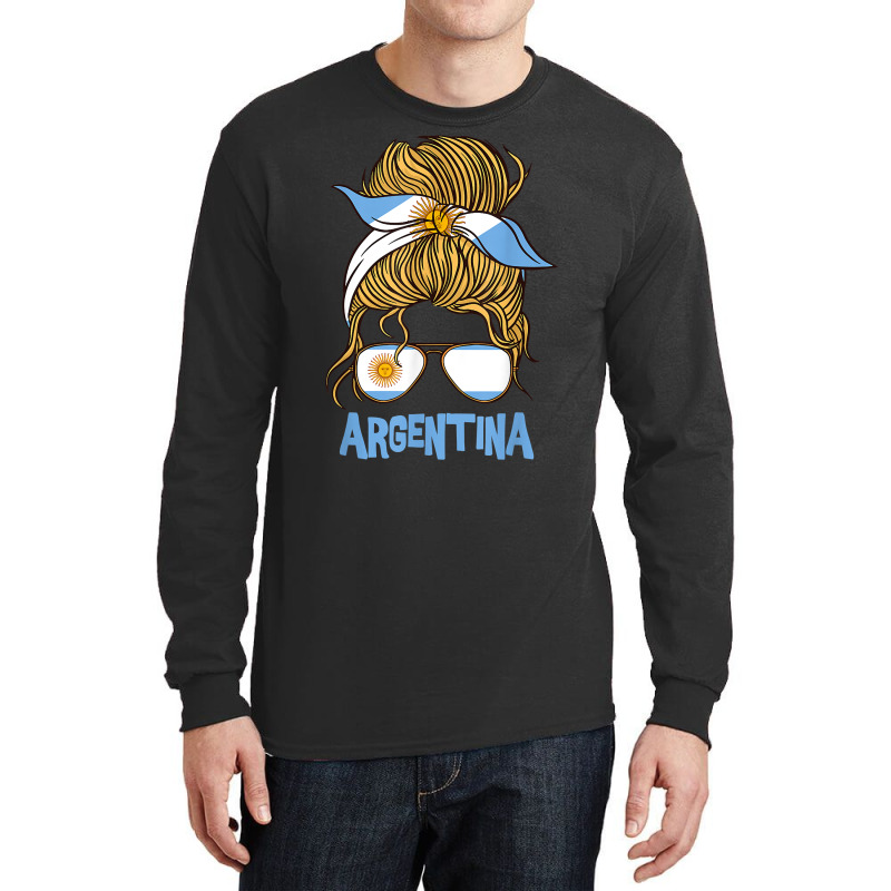 Argentina For Girl Argentine Flag For Women Argentinian T Shirt Long Sleeve Shirts | Artistshot