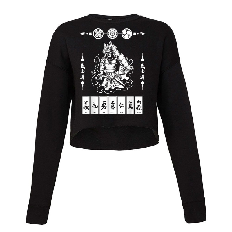 Bushido Code Samurai Japanese Warrior Kanji T Shirt Cropped Sweater by toraprqwfg | Artistshot