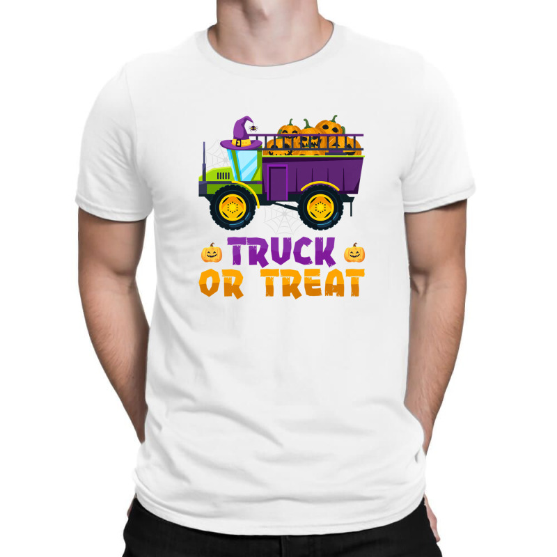 Kids Monster Truck Or Trick Halloween Costume Pumpkin Boys Kids T-shirt | Artistshot