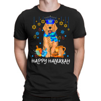 Cute Jewish Golden Retriever Dog Menorah Hat Hanukkah Jewish T Shirt T-shirt | Artistshot