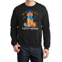 Cute Jewish Golden Retriever Dog Menorah Hat Hanukkah Jewish T Shirt Crewneck Sweatshirt | Artistshot