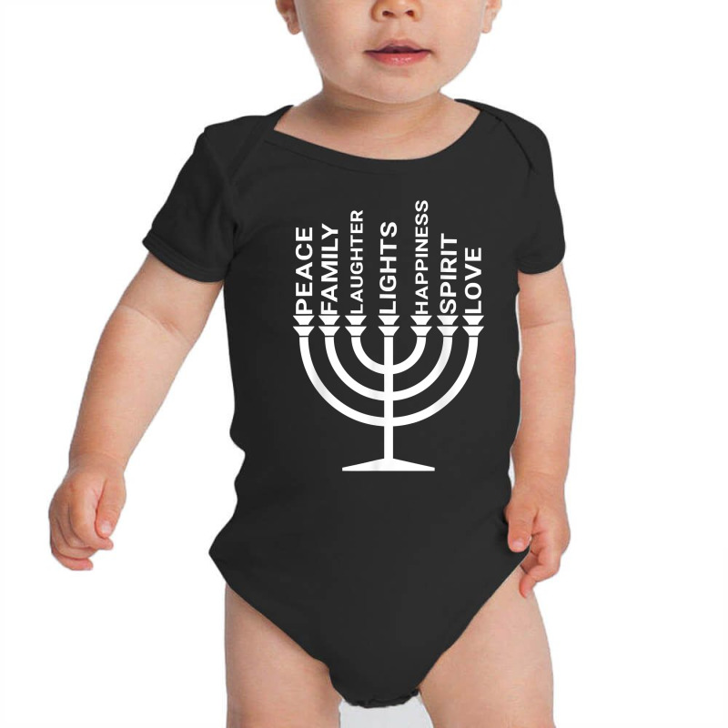 Festival Of Lights Hanukkah Holiday Menorah Design T Shirt Baby Bodysuit by mintywotm | Artistshot