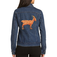 Farmer Gift Goat Farm Animal Goat Ladies Denim Jacket | Artistshot