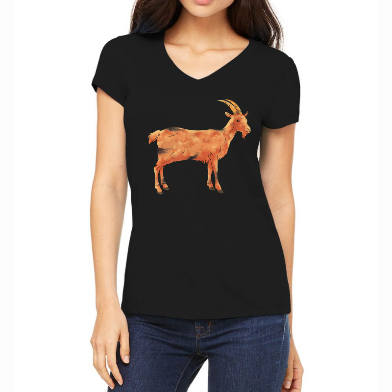 Farmer Gift Goat Farm Animal Goat Women's V-Neck T-Shirt by StaceyKerry | Artistshot