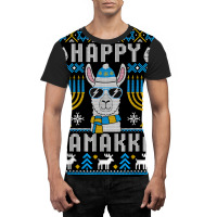 Happy Llamakkah Llama Ugly Hanukkah Ugly Sweater T Shirt Graphic T-shirt | Artistshot