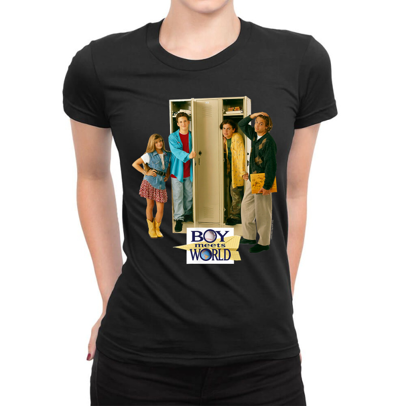 Boy Meets World Cast At Lockers T Shirt Ladies Fitted T-Shirt by diles | Artistshot