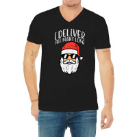 Santa I Deliver All Night Funny Christmas Xmas Adult Naughty T Shirt V-neck Tee | Artistshot