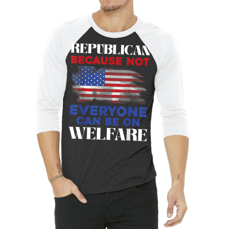 Republican Politics Conservative American Us Flag Republican T Shirt 3/4 Sleeve Shirt | Artistshot