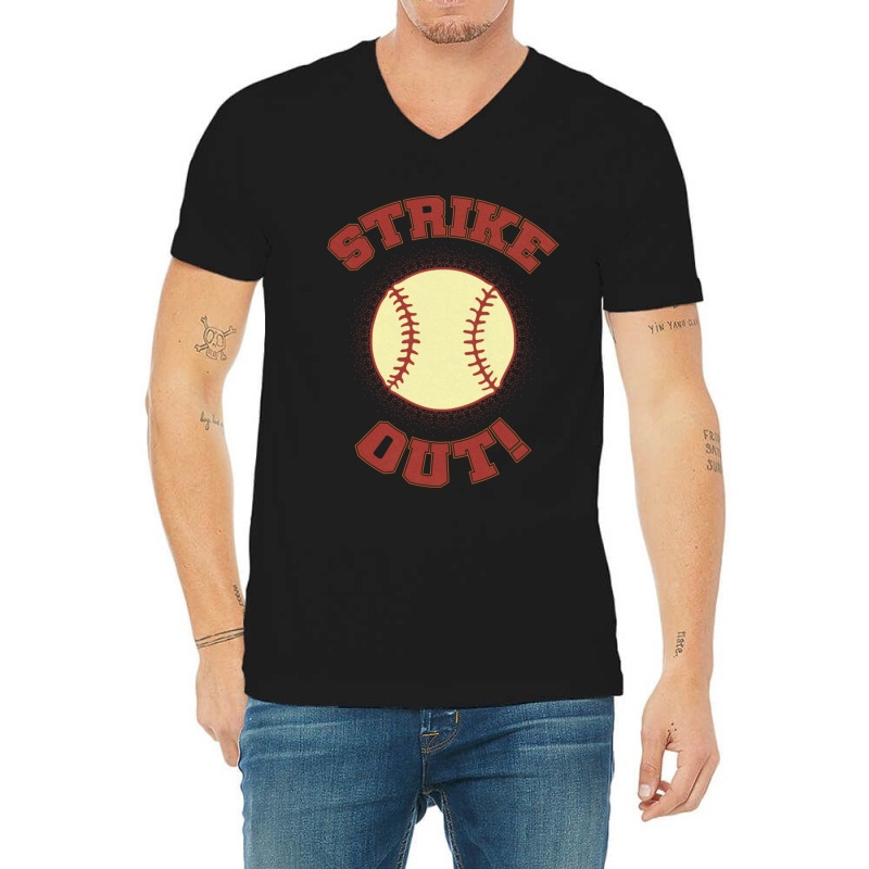 Vintage Strike Out V-Neck Tee by JeremyHurley | Artistshot