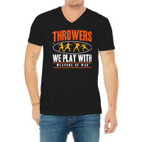 Track And Field Thrower Javelin Weapons Of War Shot Put T Shirt V-neck Tee | Artistshot