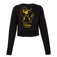 Titletown U.s.a Yellow Cropped Sweater | Artistshot