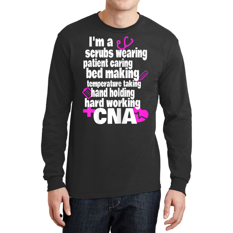 Womens Hard Working Cna Certified Nursing Assistan Long Sleeve Shirts by yumgaugeteuda | Artistshot