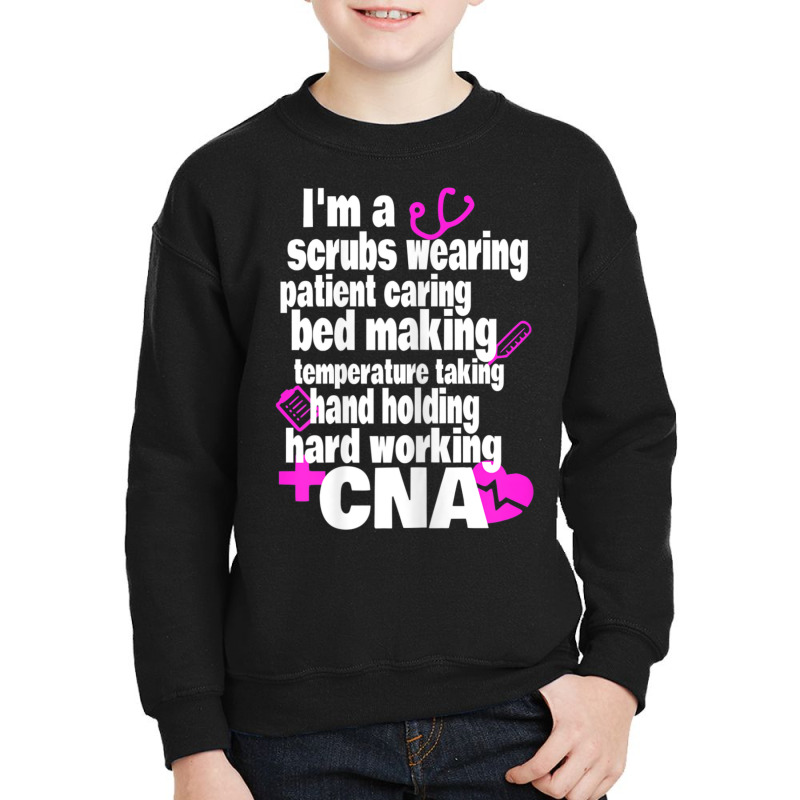 Womens Hard Working Cna Certified Nursing Assistan Youth Sweatshirt by yumgaugeteuda | Artistshot