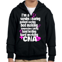 Womens Hard Working Cna Certified Nursing Assistan Youth Zipper Hoodie | Artistshot