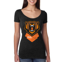 Fierce Modern Bear Down Party Tailgate Sunday Football Women's Triblend Scoop T-shirt | Artistshot