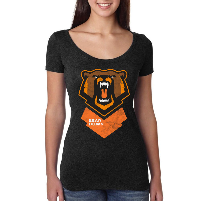 Fierce Modern Bear Down Party Tailgate Sunday Football Women's Triblend Scoop T-shirt by AgustinLimonAlvarado | Artistshot