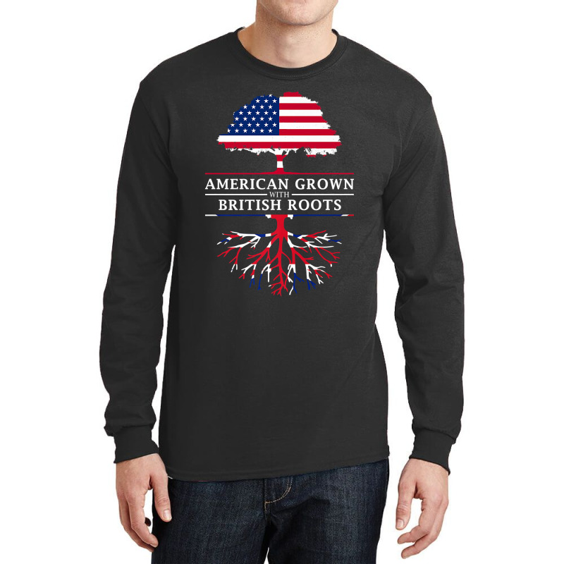 American Grown British Roots  Britain Union Jack Long Sleeve Shirts | Artistshot