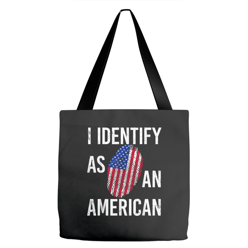 I Identify As An American   American Flag Fingerprint T Shirt Tote Bags by mintywotm | Artistshot