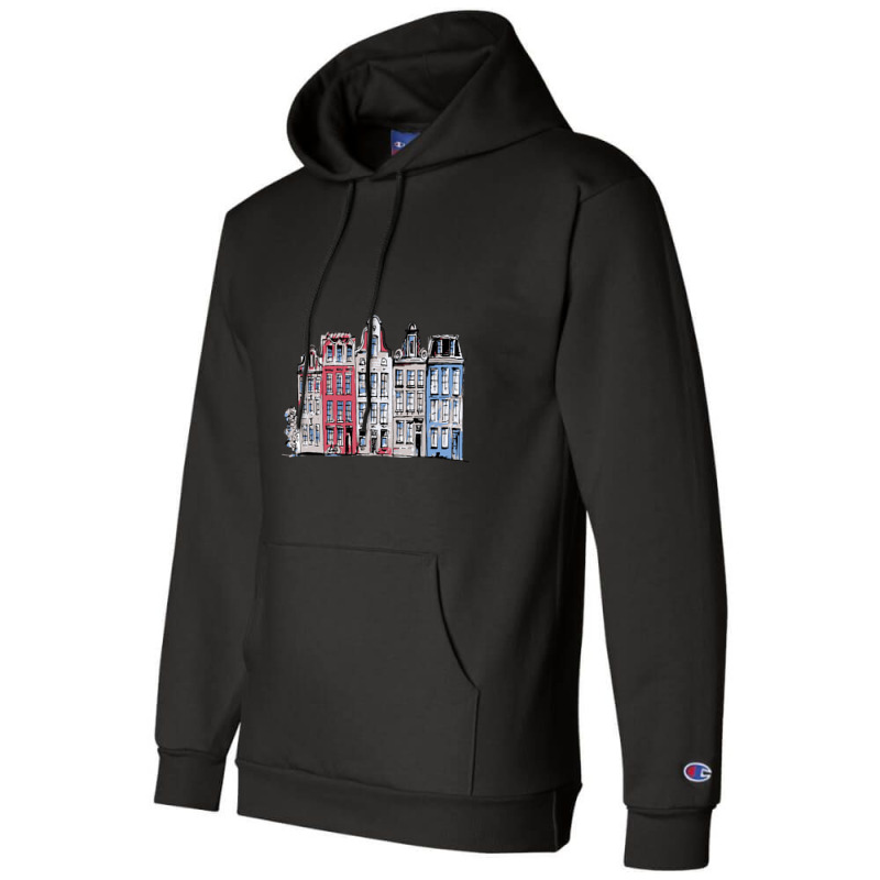 Amsterdam Skyline Champion Hoodie by femalesbaubles | Artistshot