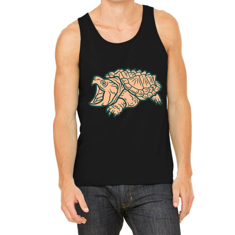 Alligator Snapping Turtle - Reptile - Wildlife - Japanese Style - Anim Tank Top | Artistshot