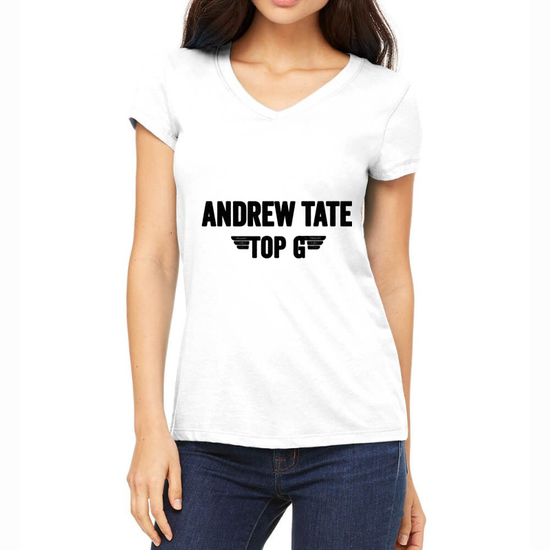 Andrew Tate Women's V-Neck T-Shirt by MARQUISHAWKINS | Artistshot