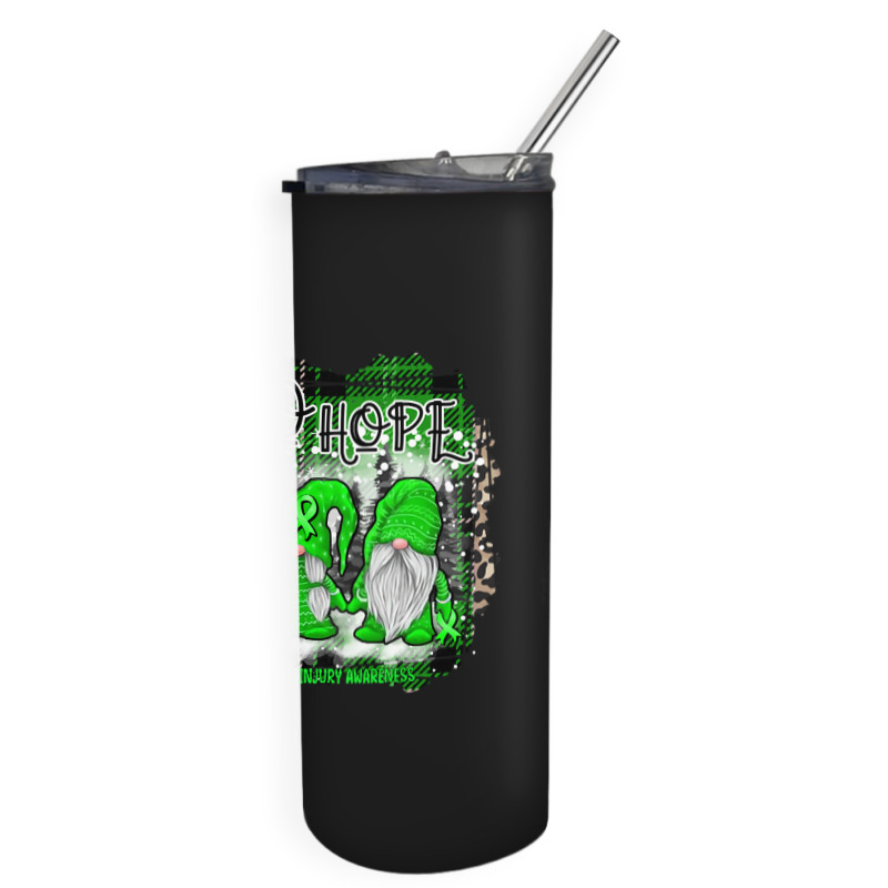 Traumatic Brain Injury Awareness Awareness - Gnome Santa Hope Christma Skinny Tumbler | Artistshot