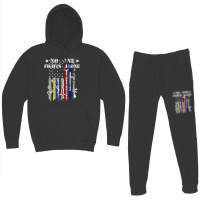 No One Fights Alone Usa Flag Veterans Army Police Ems Hoodie & Jogger Set | Artistshot