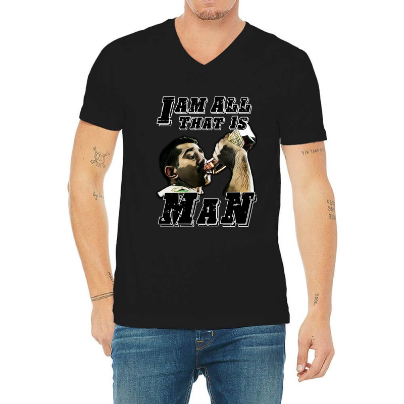 I Am All That Is Man V-neck Tee | Artistshot