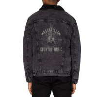 Country Music City Nashville Guitar Tennessee Vintage Unisex Sherpa-lined Denim Jacket | Artistshot