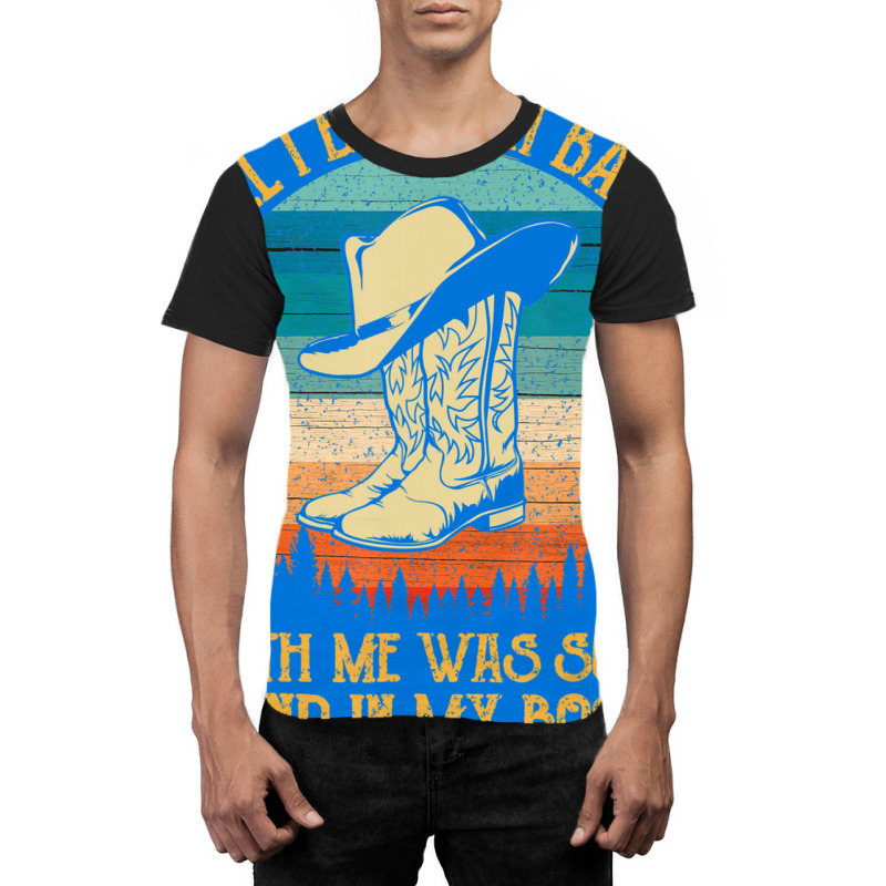 Cowboy Boots Hat Sand In My Boots Southern Western Graphic T-shirt by Boomtea | Artistshot