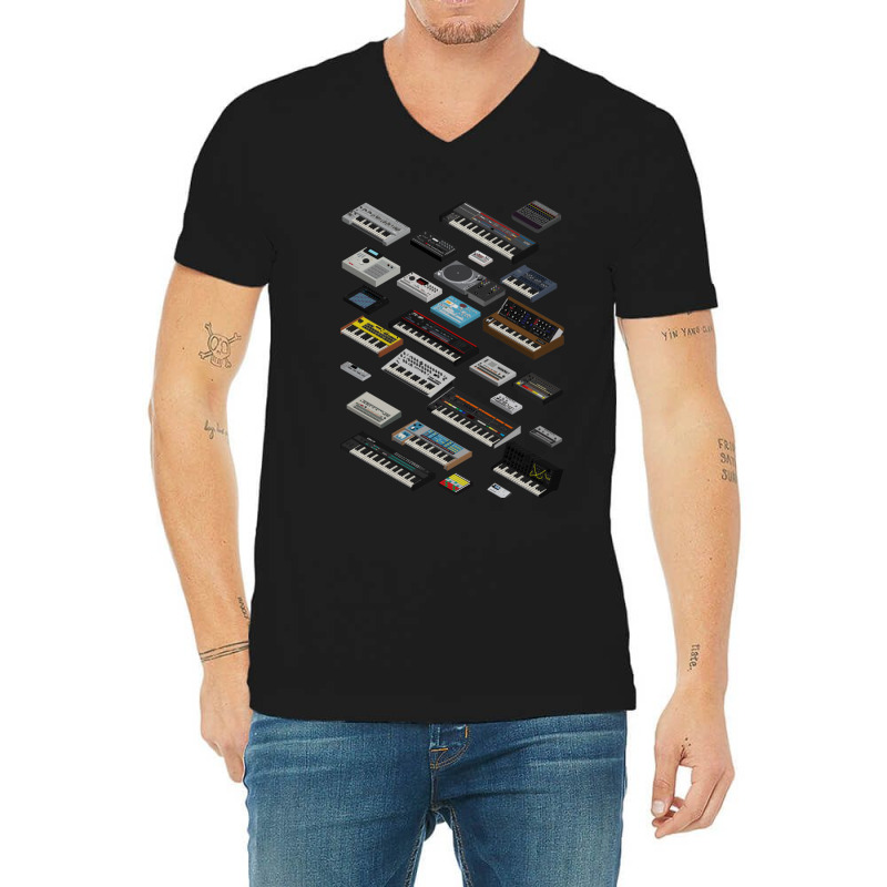 Synthesizer Fan Collection V-neck Tee | Artistshot