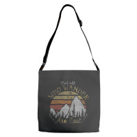 Not All Who Wander Are Lost Gradient Mountain Gold Adjustable Strap Totes | Artistshot