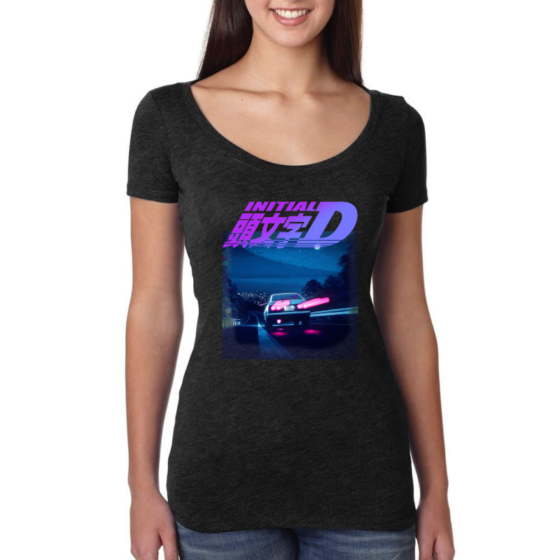 Initial D Neon Ae86 Women's Triblend Scoop T-shirt by ElenaMCartasegna | Artistshot