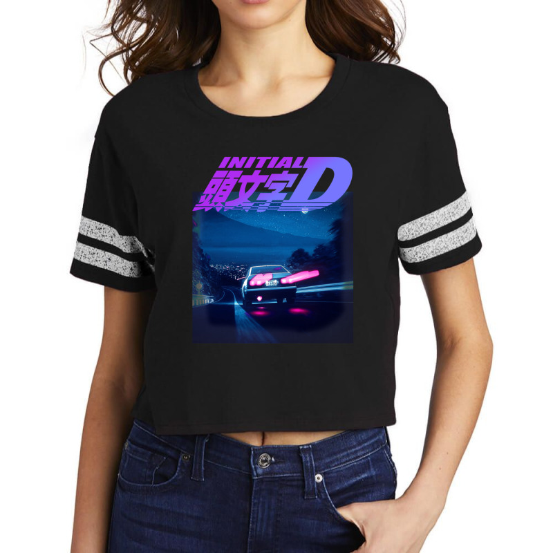 Initial D Neon Ae86 Scorecard Crop Tee by ElenaMCartasegna | Artistshot