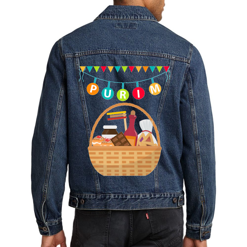 Happy Purim Star Of David Jewish Costume Premium Men Denim Jacket | Artistshot