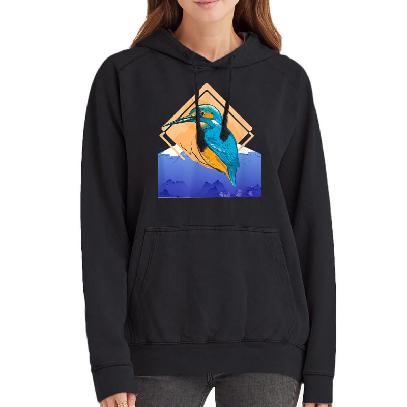 King Fisher Set Over Mountain In Spring Vintage Hoodie | Artistshot