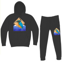 King Fisher Set Over Mountain In Spring Hoodie & Jogger Set | Artistshot