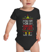 You Sit On A Throne Of Lies Funny Christmas Fake Santa Baby Bodysuit | Artistshot