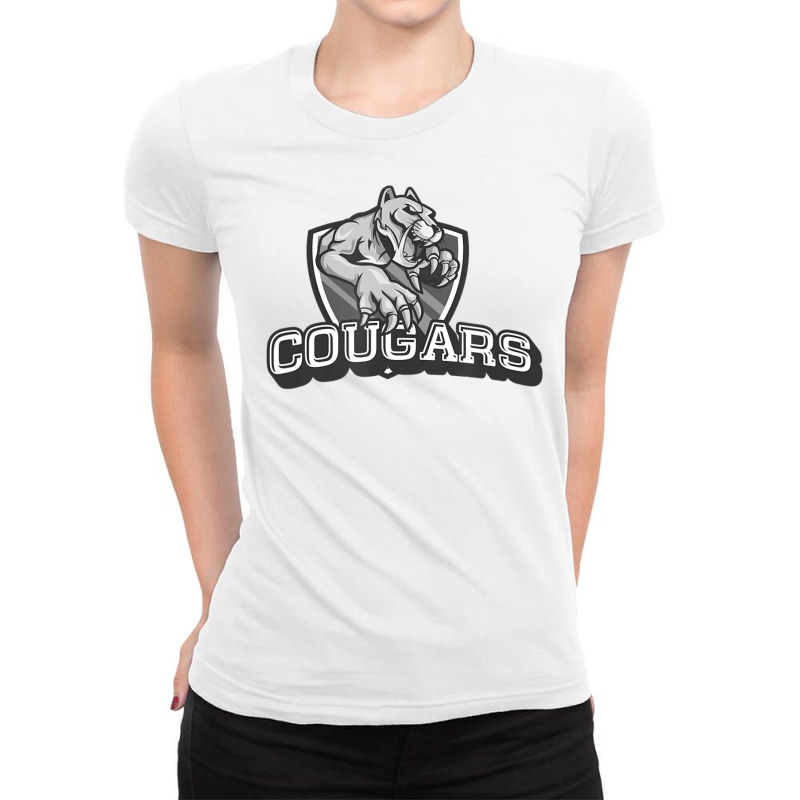 Cougars Fan Team Supporter Sports Animal Wildlife Lover Ladies Fitted T-Shirt by michaelshhot | Artistshot