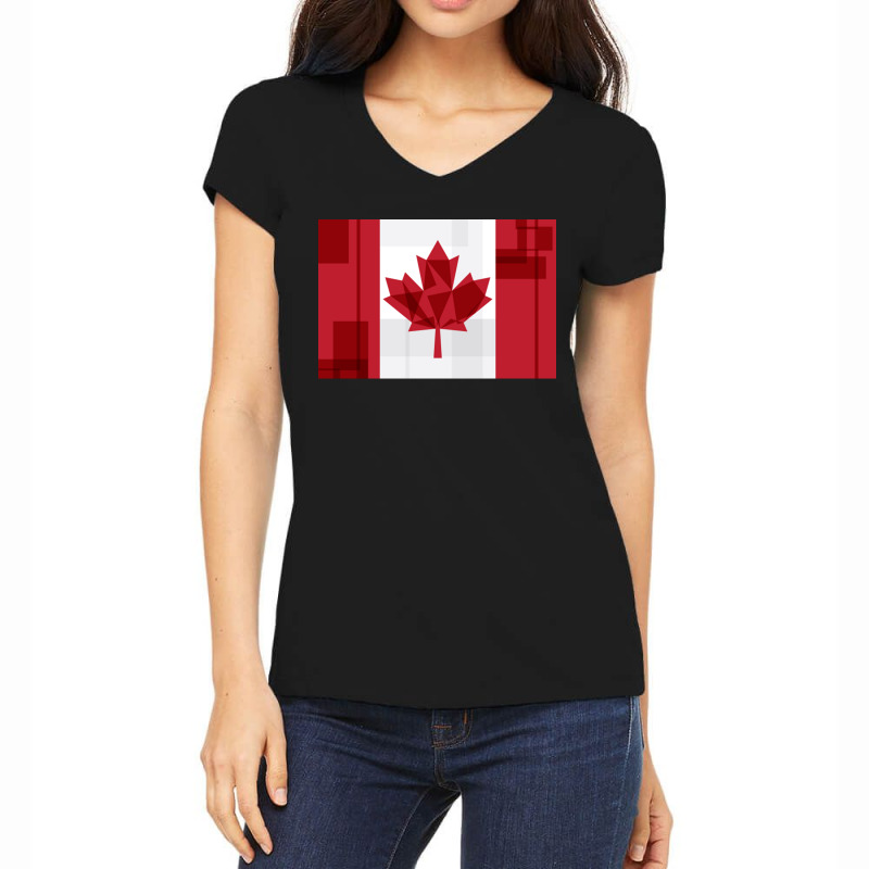 O Canada Flag Women's V-Neck T-Shirt by ekukaevelsy | Artistshot