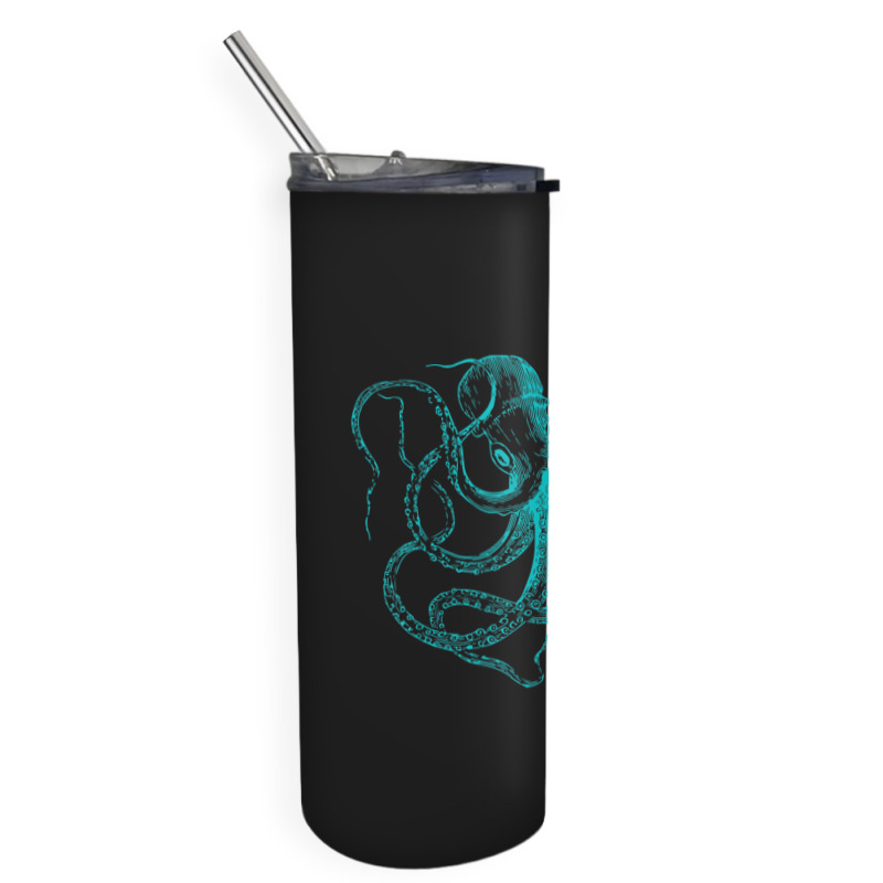 Octopus Cool Vintage Marine Biologist Ocean Sea Life 2 Skinny Tumbler | Artistshot