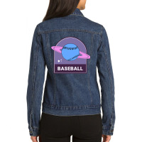 Baseball Planet Ladies Denim Jacket | Artistshot