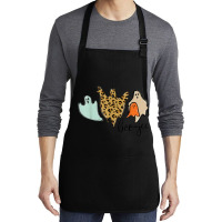 Boo-jee Leopard Funny Halloween Ghost Medium-length Apron | Artistshot