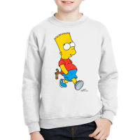 The Simpsons Bart Simpson With Slingshot T Shirt Youth Sweatshirt | Artistshot