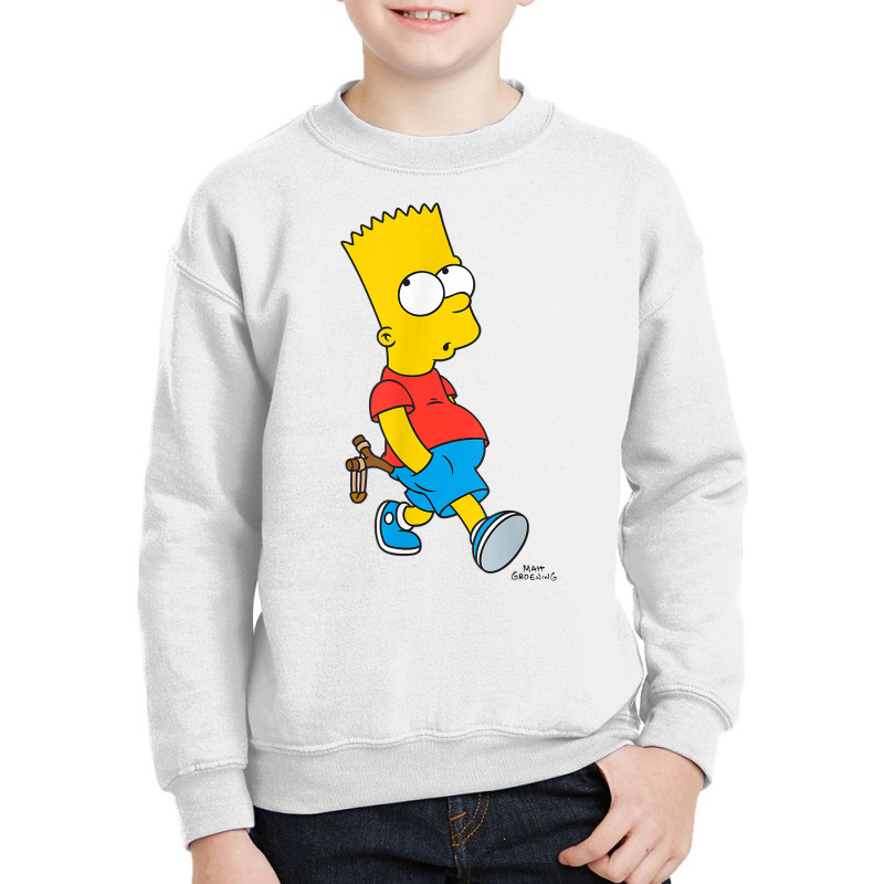 The Simpsons Bart Simpson With Slingshot T Shirt Youth Sweatshirt | Artistshot