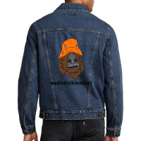 Sassy Wadiyatalkinabeet Orange Hat Men Denim Jacket | Artistshot