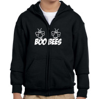 Boo Bees Halloween Youth Zipper Hoodie | Artistshot