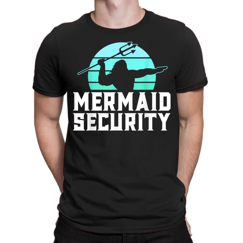 Mermaid Security Mens Boys Swimmer Dad Merdad Trident T-shirt | Artistshot